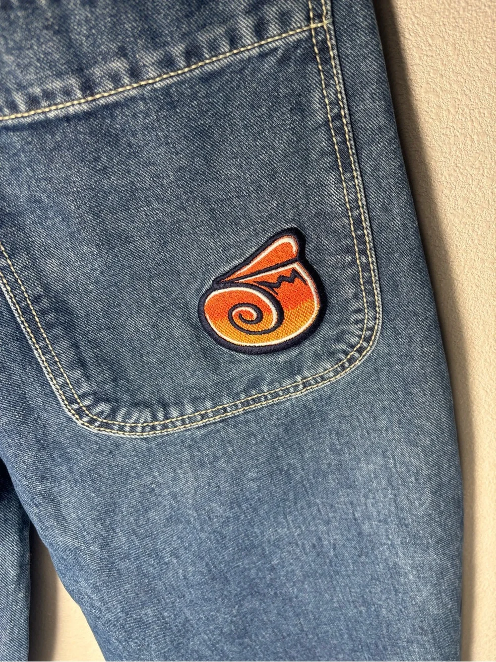 JNCO Twin Cannon Vintage Wide Leg Baggy Jeans Dark Wash Skater Y2k Size 26x27